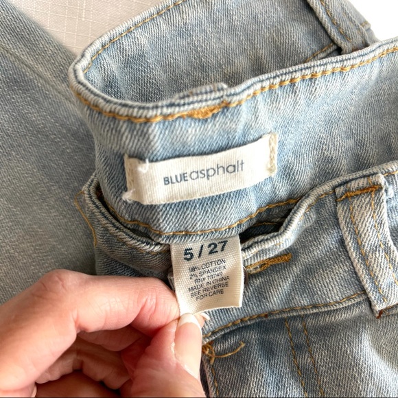 BLUE ASPHALT jeans lightly distressed denim 5/27 light wash denim blue jeans 5 - Picture 4 of 10